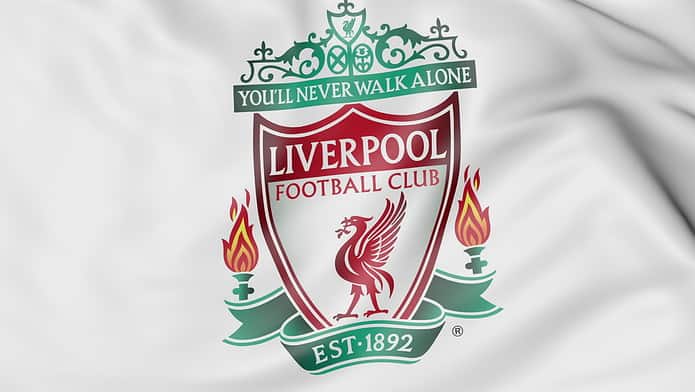 Flag med Liverpool F.C. football